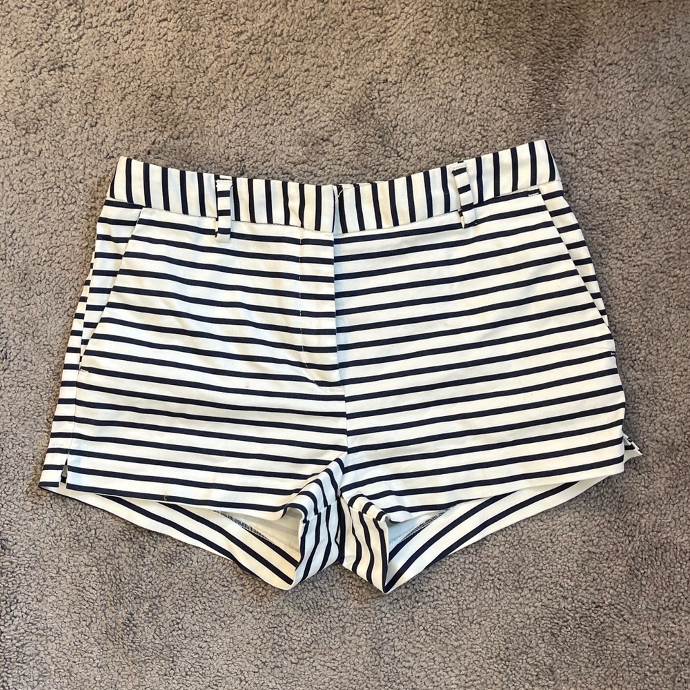 SOLD H&M Navy blue & white striped sailor shorts